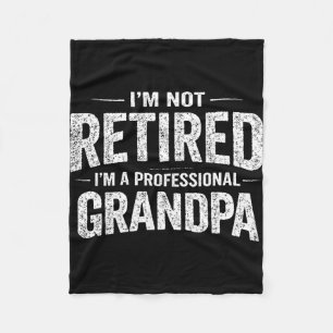 Not retired a professional grandpa retirement 2026 fleece blanket