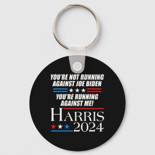 Not Running Against Joe Biden - Kamala Harris Deba Keychain