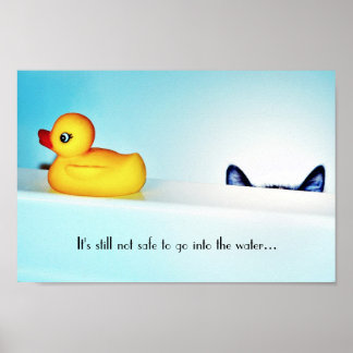 Not safe to go into the water poster