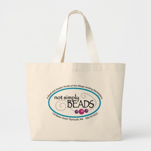 not simply BEADS Large Tote Bag (Front)