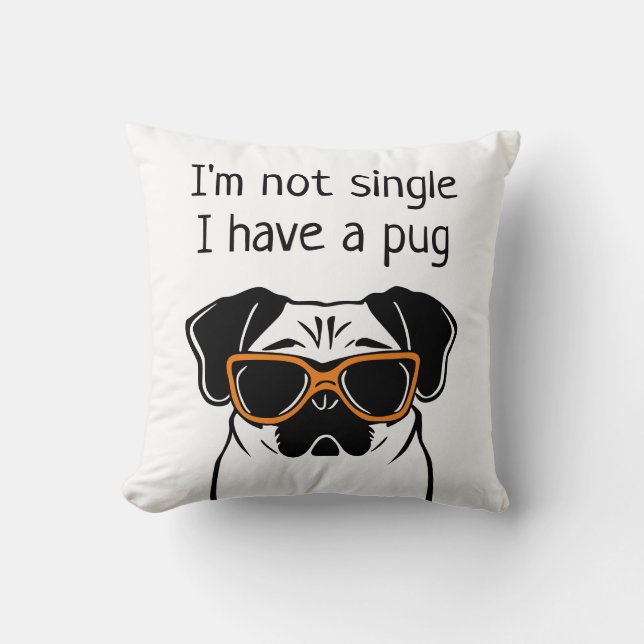 Not Single Throw Pillow (Front)