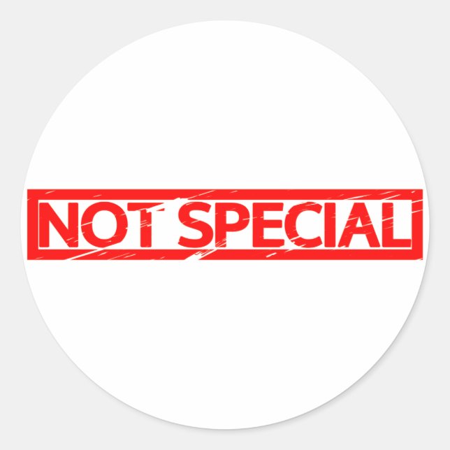 Not special Stamp Classic Round Sticker (Front)