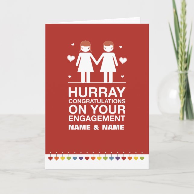 Not Straight Design Engagement Card (Front)