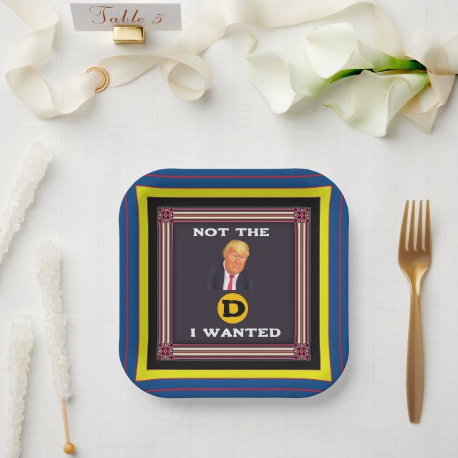 Not The D I Wanted Paper Plate (Wedding)