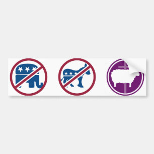 Not the Elephant or the Donkey, but the Lamb Bumper Sticker