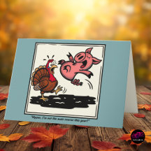 Not the Main Course Funny Thanksgiving Pig