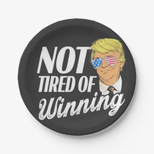 Not Tired of Winning Trump Maga inauguration Day Paper Plate