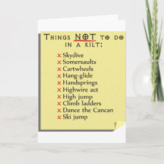 Not To Do List Card