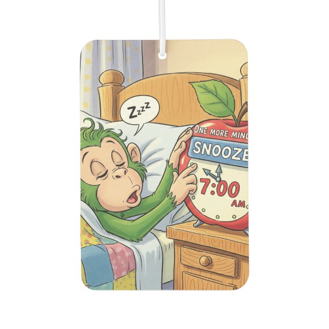 Not Today, Alarm – Sleepy Monkey Mode 💤🙈 Air Freshener (Front)