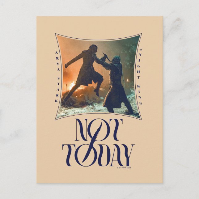 "Not Today" Arya Stark Vs. The Night King Postcard (Front)