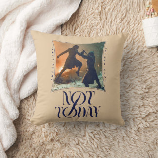 "Not Today" Arya Stark Vs. The Night King Throw Pillow