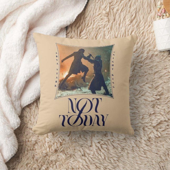 "Not Today" Arya Stark Vs. The Night King Throw Pillow (Blanket)