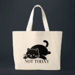 Not Today Cat Tote Bag Cute Art Design<br><div class="desc">Not Today: Carry your mood everywhere you go. The “Not Today” cat tote bag features a relaxed,  minimalist line art cat that perfectly captures those low-energy days. Lightweight yet durable.</div>