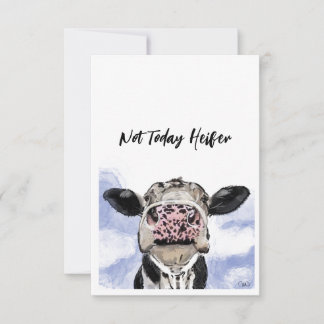Not Today Cow Thank You Card
