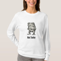 "Not Today" Funny Grumpy Frog With Coffee 