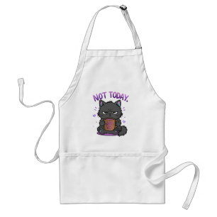 Not Today Grumpy Cat Coffee Lover Cute Funny Cat D Standard Apron