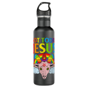 Not Today Jesus Rainbow Satanic Vintage Not Today  710 Ml Water Bottle