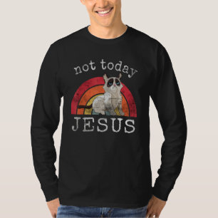 Not Today Jesus Satanic Cat Rainbow T-Shirt