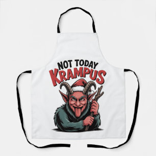 Not Today Krampus Evil Krampus Christmas Apron