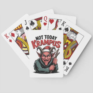 Not Today Krampus Evil Krampus Christmas Playing Cards