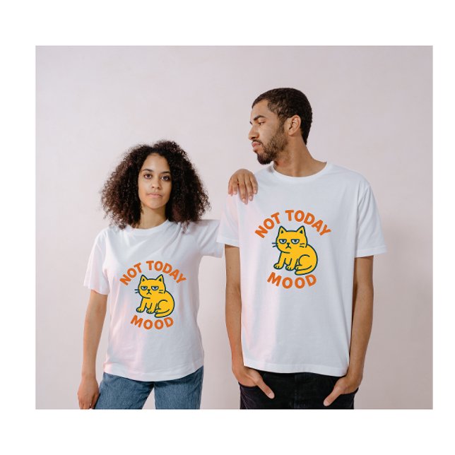 Not Today Mood – Colorful Lazy Cat T-Shirt (Creator Uploaded)