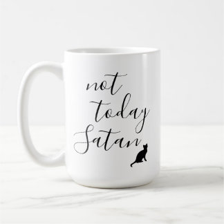 Not Today Satan - Cat Coffee Mug