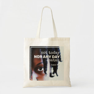 NOT TODAY SATAN Christian Tote Bag
