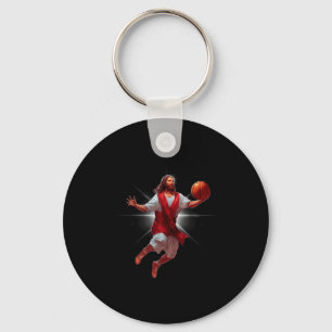 Not Today Satan Jesus Funny Slam Holy Dunk Basketb Keychain