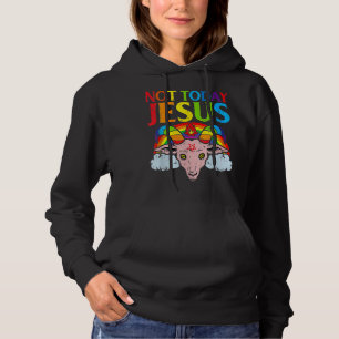 Not Today Satan Jesus vs Satan in Basketball T-Shi Hoodie