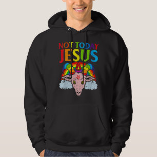 Not Today Satan Jesus vs Satan in Basketball T-Shi Hoodie