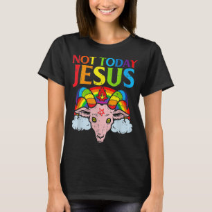 Not Today Satan Jesus vs Satan in Basketball T-Shi T-Shirt