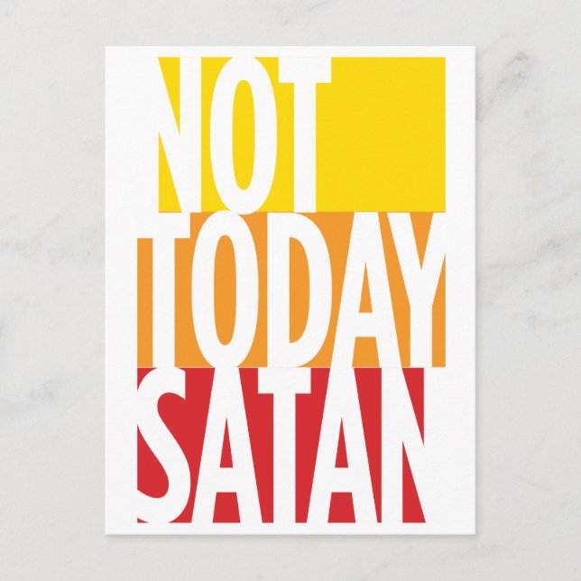 Not Today Satan Pandemic Postcard (Front)