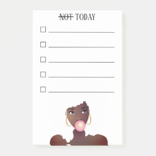 Not Today, To Do Checklist   Natural Beauty Post-it Notes