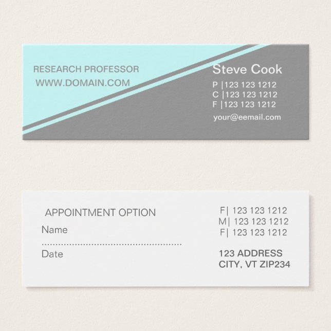 Not too Little for Appointment Minimal  Concept (Front & Back)