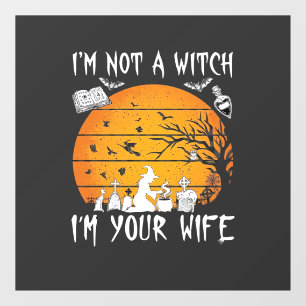 Not Witch Wife Halloween Sunset Cauldron_1 Window Cling