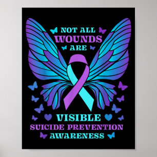 Not wounds are visible prevention awareness day poster