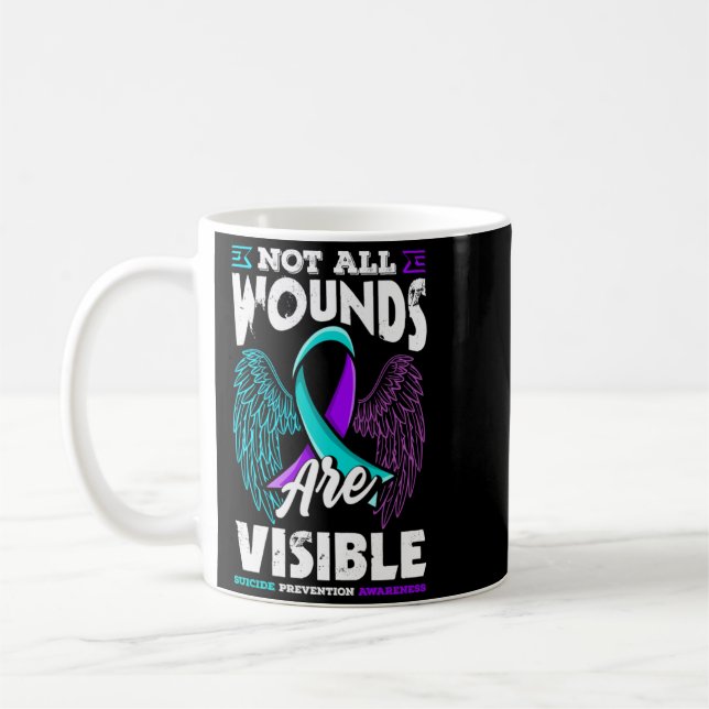Not Wounds Are Visible Suicide Prevention Coffee Mug (Left)