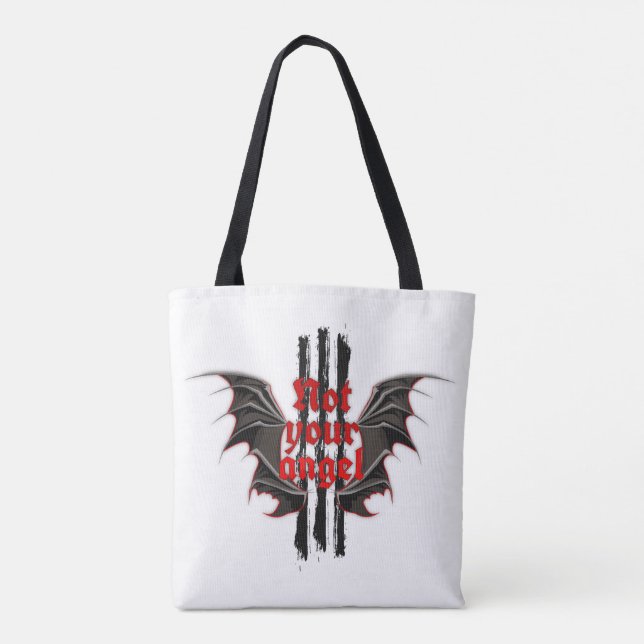 Not Your Angel Tote Bag – Alt Girl Gothic Style (Dos)
