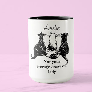 Not your average crazy cat Lady Personalized Mug