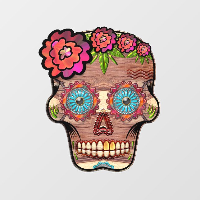Not Your Average Sugar Skull Window Cling (Sheet)