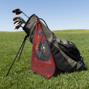 Not Your Average Swan – Spikes, Skulls & Sass. Golf Towel