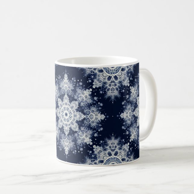 Not Your Ordinary Snowflakes III Coffee Mug (Front Right)