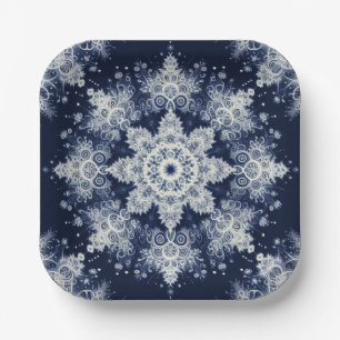Not Your Ordinary Snowflakes III Paper Plate