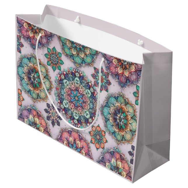 Not Your Ordinary Snowflakes Large Gift Bag (Back Angled)