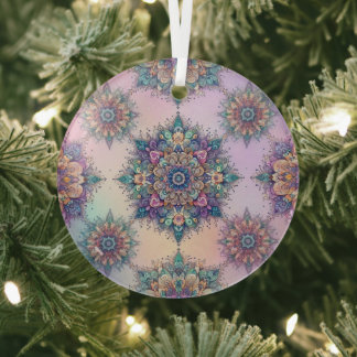 Not Your Ordinary Snowflakes VI Glass Ornament