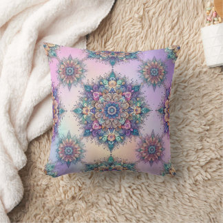 Not Your Ordinary Snowflakes VI Throw Pillow