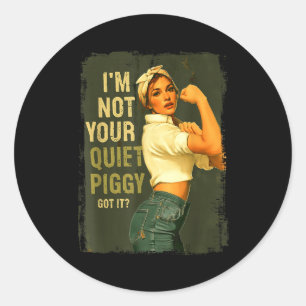 Not Your Quiet Ggy For Women  Classic Round Sticker