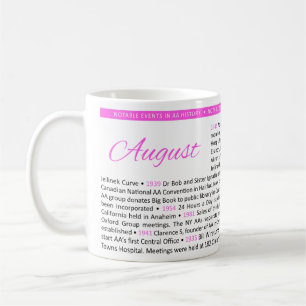 Notable Events in AA History Mug - August