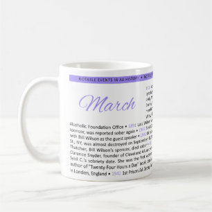 Notable Events in AA History Mug - March