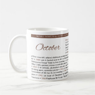 Notable Events in AA History Mug - October